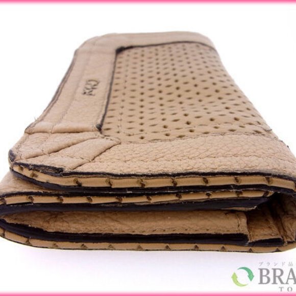 Chloe Wallet Purse Long Wallet Beige Woman Authentic Used - Picture 2 of 5